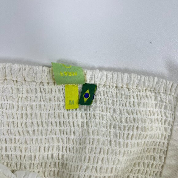 NWOT Farm Rio Linen Blend White Sleeveless Maxi Dress Size M - Picture 8 of 13